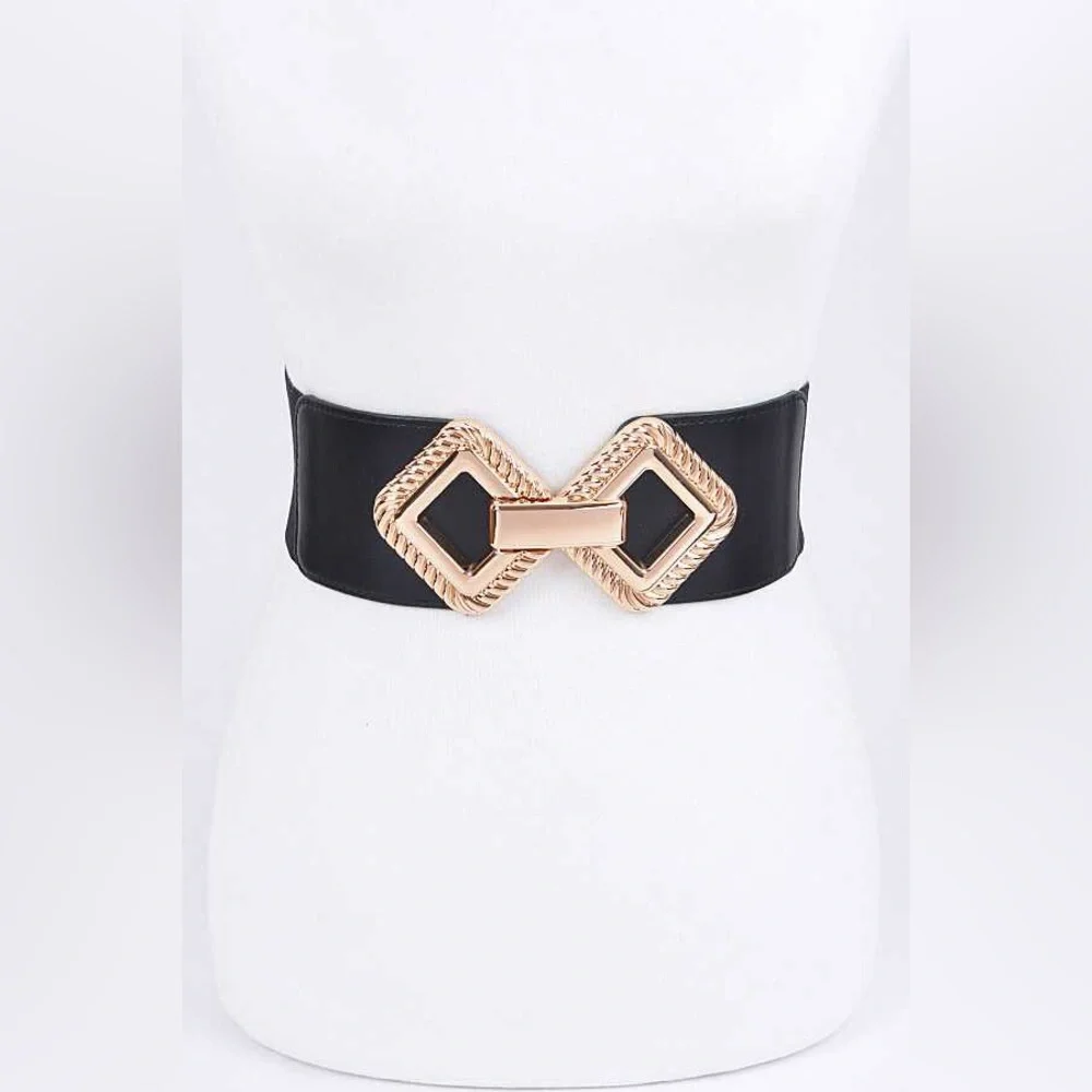 Plus Size Chunky Elastic Statement Belt